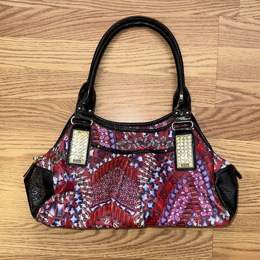Kathy Van Zeeland Y2K Gem Handbag Purse Mid Size Multi compartment